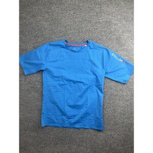 Stellar Equipment Shirt Mens Medium Blue Short Sleeve Stretch Performance Top